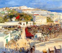 The Moorish Flat Hoisted on the German Legation, Tangier
