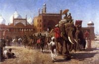 The Return of the Imperial Court from the Great Mosque at Delhi, in the Reign of Shah Jehan - Seventeenth Century
