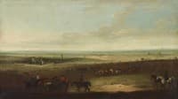 Horses Exercising on Newmarket Heath