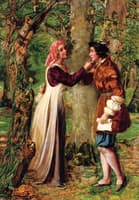 Celia Telling Rosalind that Orlando is in the Forest