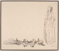 Bob Cratchitt's Wife with Toys (illustration from Dickens' A Christmas Carol)