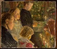 Children by the Christmas Tree