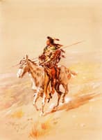 A Crow Chief on Horseback