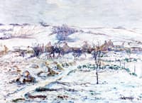 Le clos à Hédouville, effet de neige