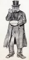 Orphan Man with Top Hat Eating