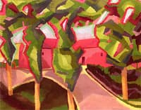 Houses and Poplars