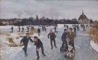 Children Skating outside Fåborg