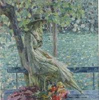 Lady with Flower Basket