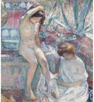 Saint- Tropez, Mrs Lebasque and Martha at the Fountain