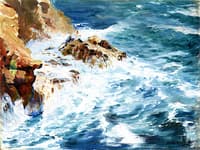 Rocks and Sea, Krkn, Croatia