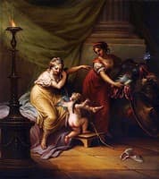 Cupid Preparing Venus for an Amorous Encounter with Mars