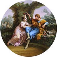 Daphnis Bestowing a Garland of Flowers on Chloe