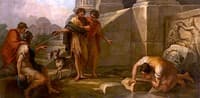 Diogenes Casting Away His Wooden Bowl as a Superfluity, on Seeing a Youth Drinking from His Hand