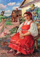 Woman in Red Dress