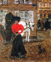 On the Street, Woman with an Umbrella