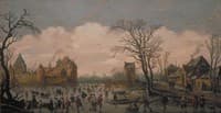 Winter Landscape with a Walled Castle
