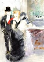 Woman with Red Frill