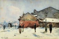 Walkers in Paris, Winter
