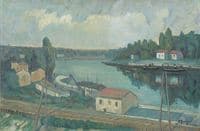 Ferry by Canal