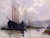 Boats in the Port of Rouen