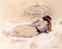 Reclining Nude with Umbrella