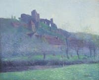 Castle Ruins with Barn