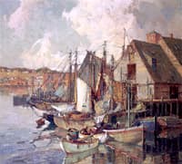 An Ever Busy Harbor, Gloucester, Massachusetts