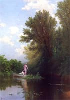 Gathering Water Lilies at Curzon's Mills, Newburyport, Massachusetts