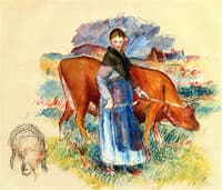 Study for The Shepherdess, the Cow, the Sheep
