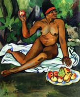 Mulatto Woman Seated with an Apple