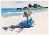 Jo Sketching at Good Harbor Beach