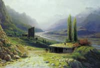 Gorge in the Caucasus Mountains