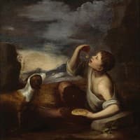 A Spanish Boy with a Dog