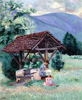 Pontcharra, Madame Guillaumin and Her Daughter Marguerite