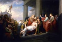 Priam Returning to His Family with the Dead Body of Hector
