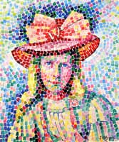 Young Girl in a Pink Hat