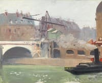 Tugboat at Boulevard Saint Michel
