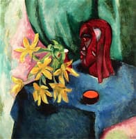 Yellow Tulips with Wooden Head
