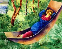 Young Woman in a Hammock