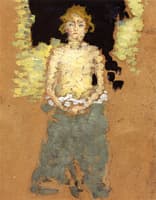 Young Woman with Bare Torso