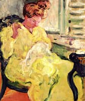 Young Woman Embroidering