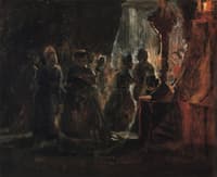 Empress Catherine II at the Funeral of Empress Elizabeth (study)