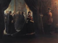 Empress Catherine II at the Funeral of Empress Elizabeth (study)