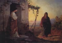 The Sister of Lazarus Greeting Christ