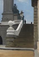 Two Figures on top of Steps in Paris