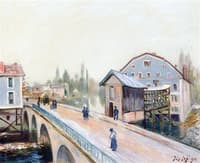 Bridge at Moret, Winter