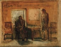 Peter the Great Interrogating Prince Aleksei Petrovich in Peterhof (study)
