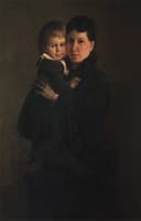 Portrait of V.A. Tolstoi with Her Daughter
