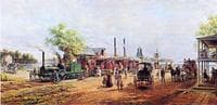 The Camden and Amboy Railroad with the Engine "Planet" in 1834