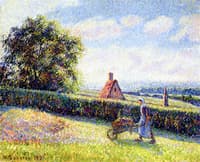 Woman Pushing a Wheelbarrow